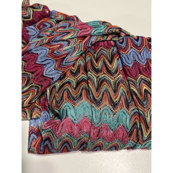 Casting Med Boho Hippie  Crochet Maxi Length Duster Cardigan Pocket Colorful - Picture 8 of 8